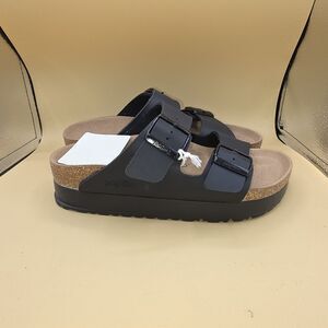 Birkenstock Papillio By Birkenstock Arizona Black Platform  Sandals SZ 7.5, E 38
